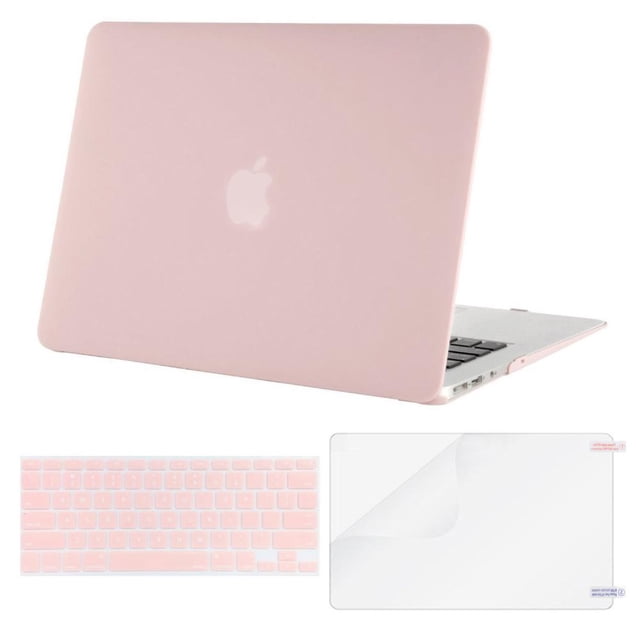 Carcasa Mosiso Rígida Plastico Macbook Air 13'' Cubre Pantalla -Rosa