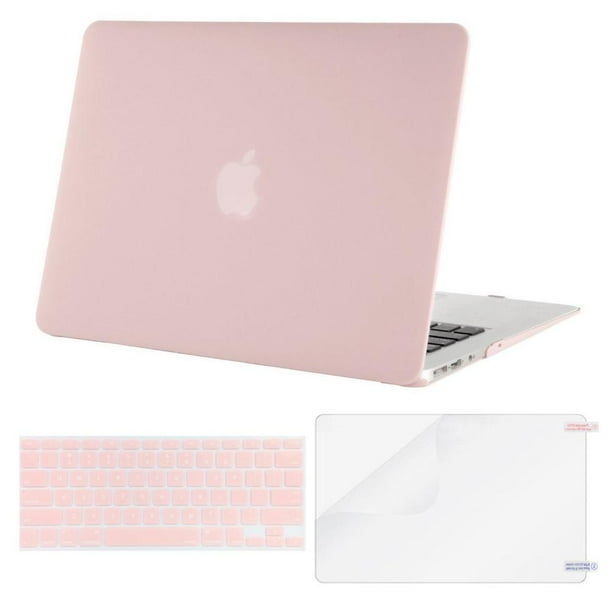 Carcasa Mosiso Rígida Plastico Macbook Air 13'' Cubre Pantalla -Rosa