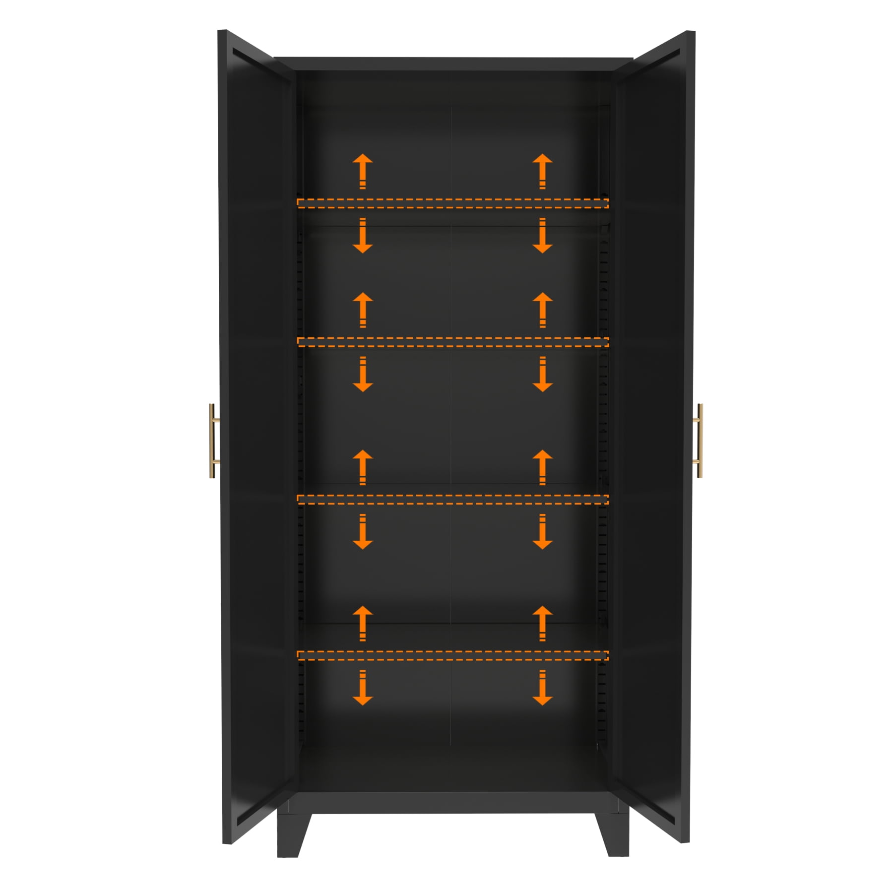 Amkui 70" Tall Metal Storage Cabinet with Lockable Doors & Adjustable Shelves, Kitchen Pantry Cabinet, Tools Clothes Garage Storage Cabinet for Home Office