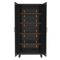 thumbnail image 3 of Amkui 70" Tall Metal Storage Cabinet with Lockable Doors & Adjustable Shelves, Kitchen Pantry Cabinet, Tools Clothes Garage Storage Cabinet for Home Office, 3 of 7