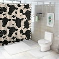 thumbnail image 7 of Chilfamy Cow Print Printed Shower Curtain 100% Polyester Fiber for Chic Modern Bathroom Decor with Hooks 36x72, 7 of 7