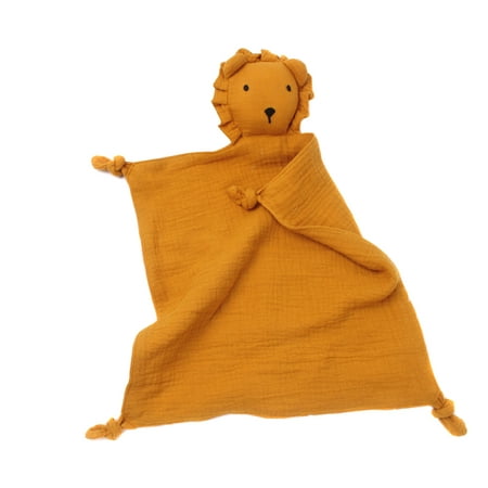 

Uposao Baby Comfort Towel Toy Baby Sleeping Soft Breathable Cute Animal Sensory Blanket Gauze Handkerchief Capable of Biting and Sleeping At Entrance for Bib Soothing Towel Teething Toy Yellow
