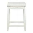 thumbnail image 4 of Linon Cessford 26" Backless Indoor Counter Stool, White Finish with White Faux Leather, Includes 1 Stool, 4 of 12
