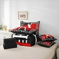 thumbnail image 6 of Manfei Basketball Sport 7-Piece Twin Bedding Sets,Ball Game Player Bedding Comforter Set,Red Black White Sheet Sets For Kids Boys,Super Cozy Room Decorative Reversible, 6 of 8