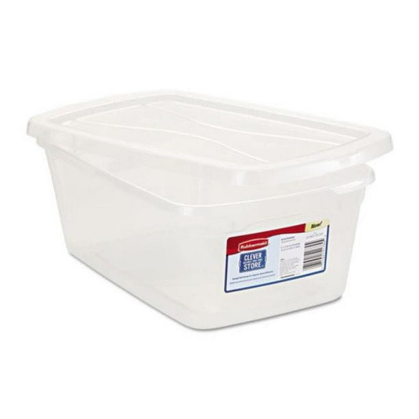 Rubbermaid RMCC060000 Clever Store SnapLid Container Clear, 10 Count