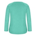 thumbnail image 6 of Floleo Clearance Womens Tops Long Sleeve Shirts Fall Clearance Fashion Woman Long Sleeve V-Neck Solid Zipper Blouse Autumn Causal Pullover Tops Green, 6 of 6