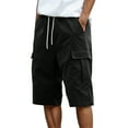 thumbnail image 2 of TrendOFT Mens Cargo Shorts Relaxed Fit Lightweight Casual Work Shorts for Men with 4 Pockets No Lining Black S, 2 of 9