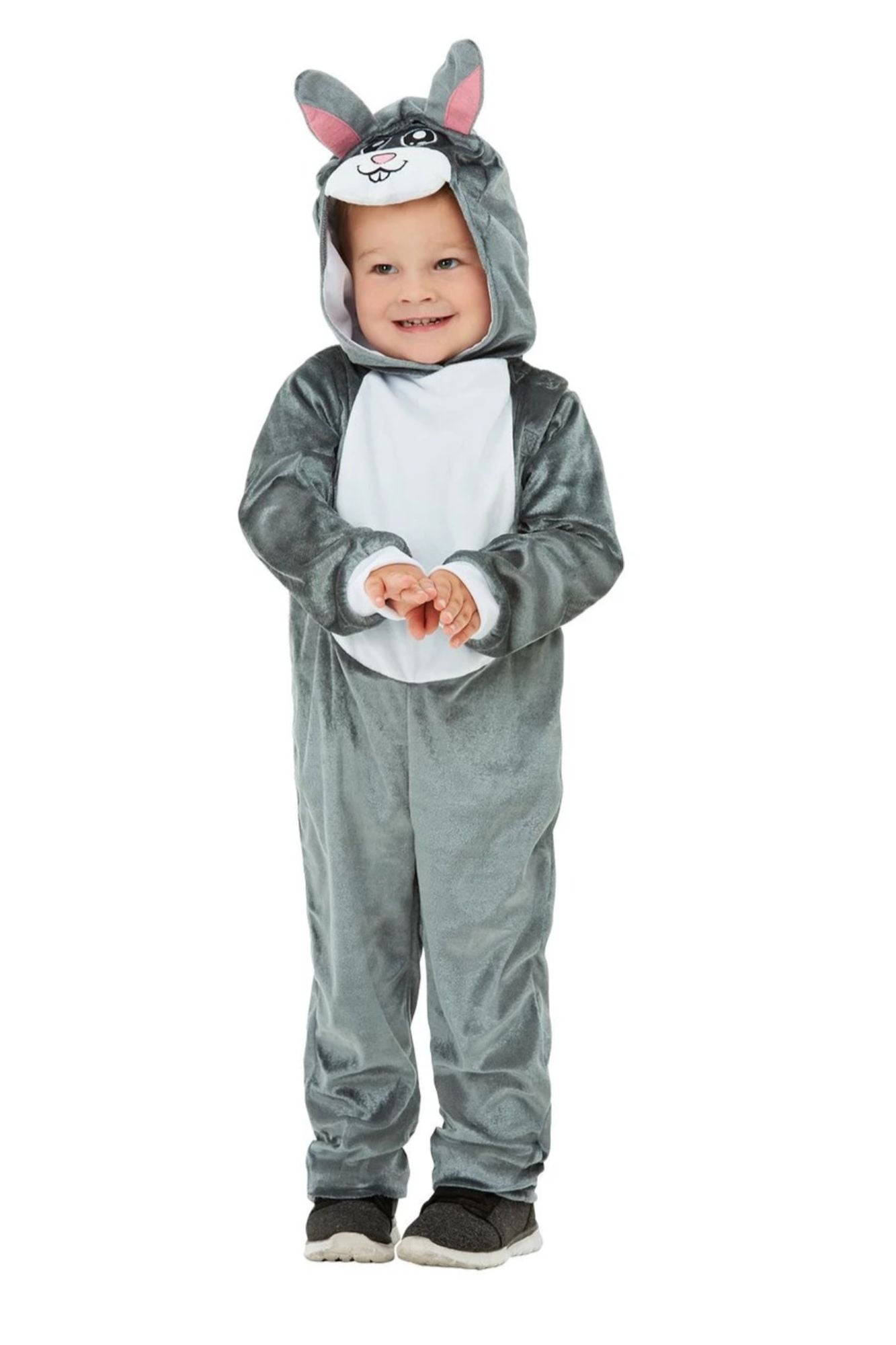 KIDS MOUSE COSTUME MEDIUM SIZE ANIMAL FANCY DRESS FULL OUTFIT JUMPSUIT WITH HOOD