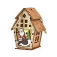 thumbnail image 2 of Ganfancp Navidad Luminosa Cabina Ventana Pantalla Árbol de Navidad Puerta Decoración de Madera Ofertas Del Día 1X Cabina Iluminada de Navidad de Dos Pisos, 2 of 5