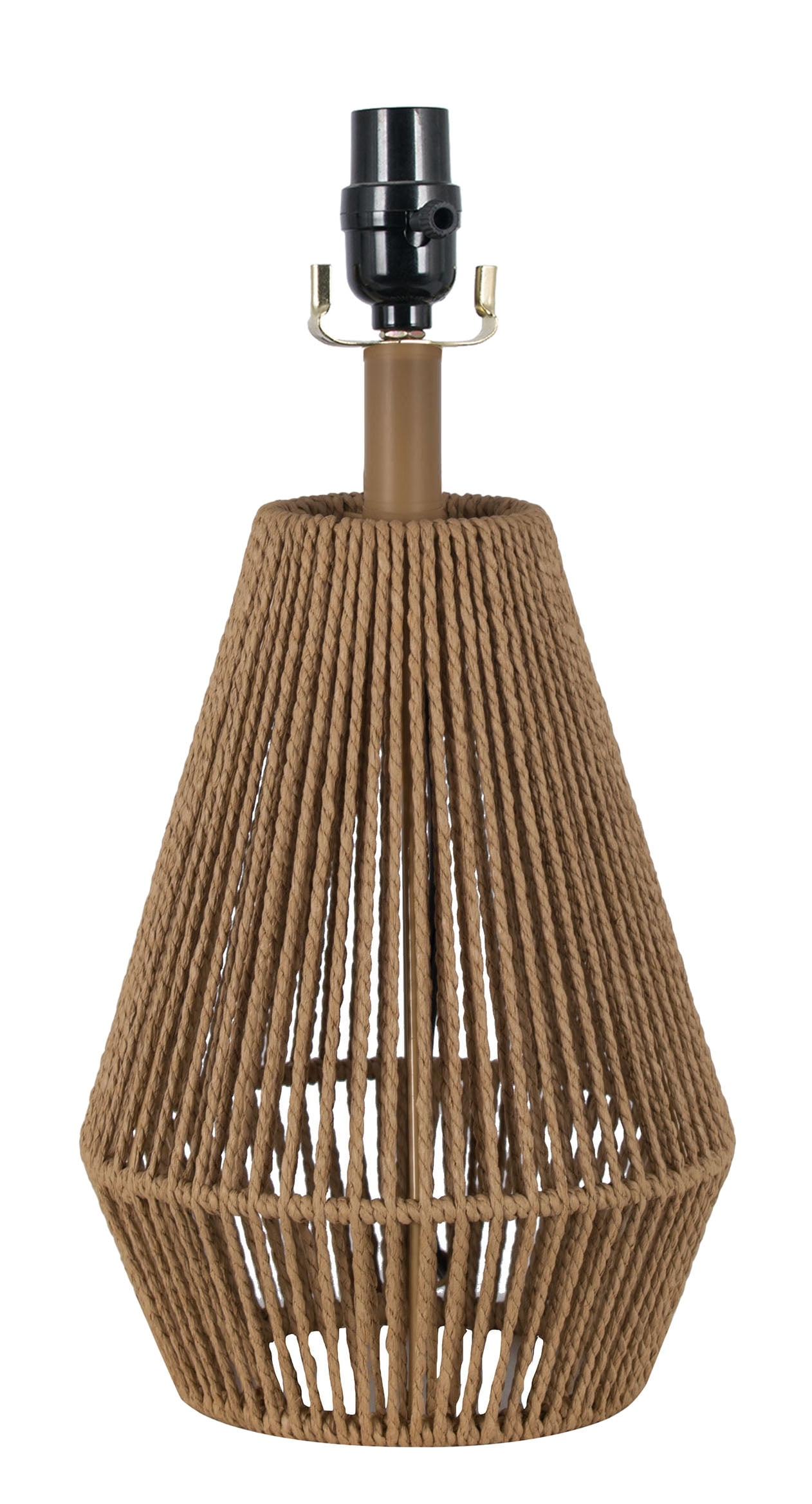 Mainstays 22" inch Brown Rope Table Lamp with White Shade