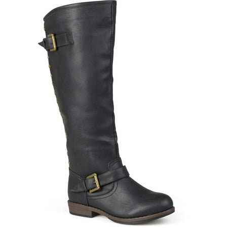 Brinley Co. Women's Studded Buckle Detail Boots - Walmart.com