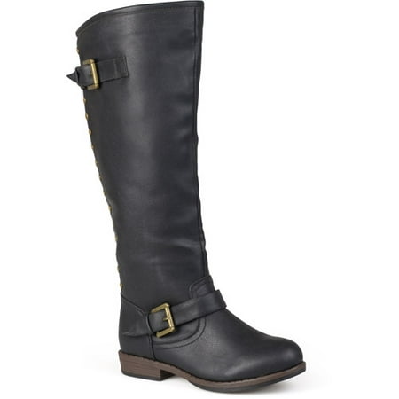 Brinley Co. Women's Studded Buckle Detail Boots