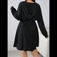 thumbnail image 4 of Conjunto de 2 Piezas de Suéter, Vestido, Capa Sin Mangas y Cárdigan Corto de Larga para Mujer, Color Negro, Talla XS, 4 of 7