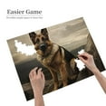 thumbnail image 2 of 1000-Piece Wooden Jigsaw Puzzle for Adults - German Shepherd Mountain View , Challenging Family Art Project, Unique Home Wall Decor Gift, 2 of 7