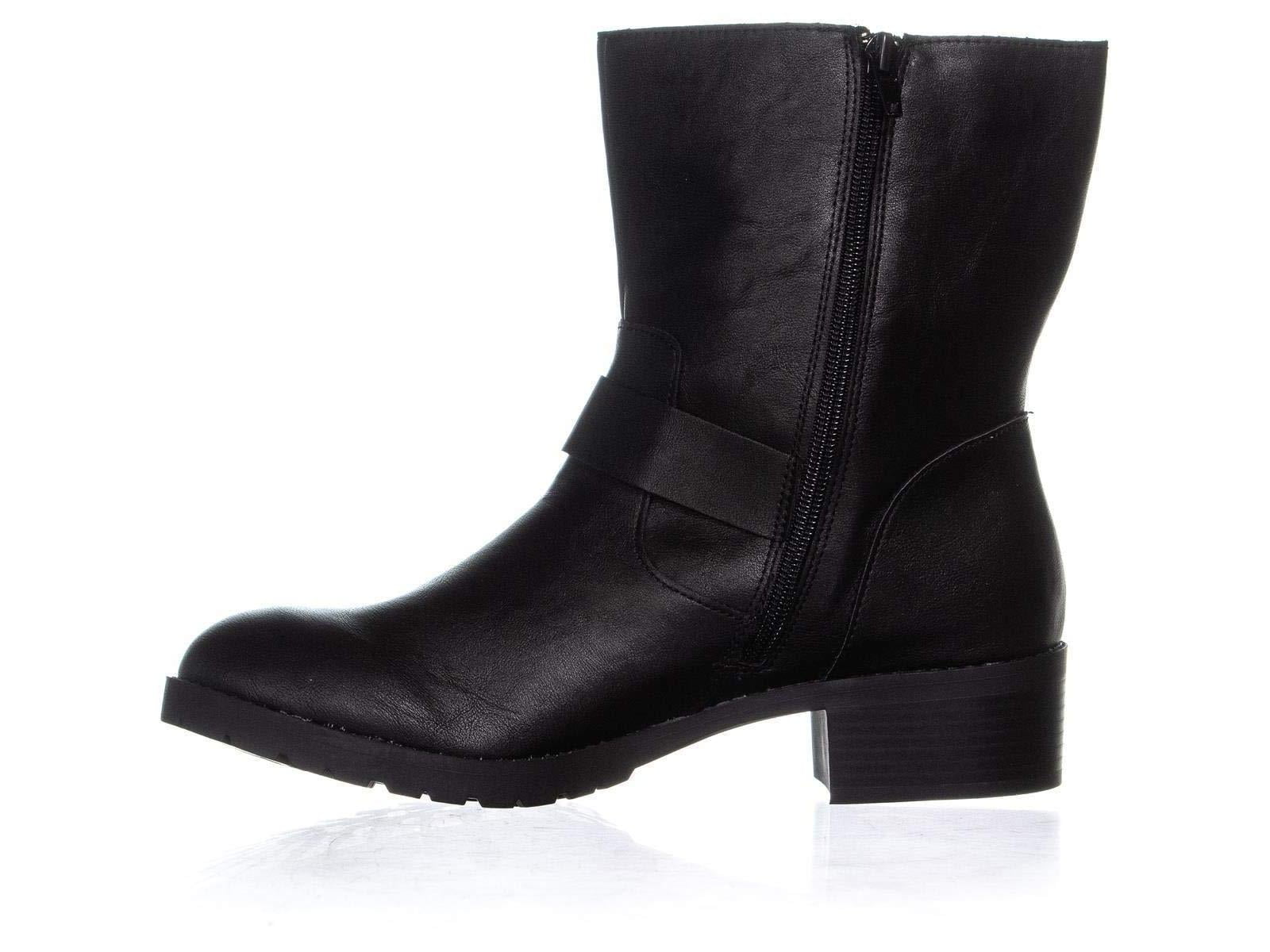 Style & Co. Womens Gianara Round Toe Ankle Motorcycle Boots, Black