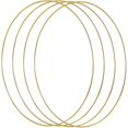 thumbnail image 2 of Sntieecr Paquete de 4 anillos de aro florales de metal grandes de 12 pulgadas, corona de macramé, anillo de aro dorado para manualidades, decoración de bodas y coronas navideñas, atrapasueños y manual, 2 of 4