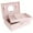 Pink, variant on Vikakiooze Jewelry Box With Lock And Mirror Jewelry Organizer Storage Case With 2-Layers Display For Earrings Bracelets Rings Watches