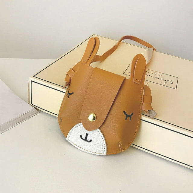 Wangsaura Kids Messenger Bag, Multipurpose Cartoon Deer Print Shoulder Bag