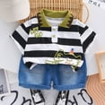 thumbnail image 6 of NIEWTR Toddler Baby Boys Summer Outfits Short Sleeve Cartoon Print T-Shirt Tops & Elastic Shorts Sets 2Pcs Boys Cotton Summer Pjs 5t 6t Children's Day Gift 2PCS Set ,4-5 Years, 6 of 7