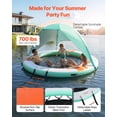 thumbnail image 2 of VEVOR Inflatable Floating Dock, 8 FT Round Inflatable Dock Platform, Non-Slip Water Floating Dock Mat with Portable Carrying Bag & Detachable Ladder, Floating Platform Island Raft for Pool Beach Ocean, 2 of 9