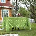 thumbnail image 2 of Rectangle Outdoor Tablecloth Waterproof Stain Resistant Table Linen Cloth with Umbrella Hole and Zipper for Patio Picnic Garden Party Table, 60x120 Green Stripe, 2 of 6