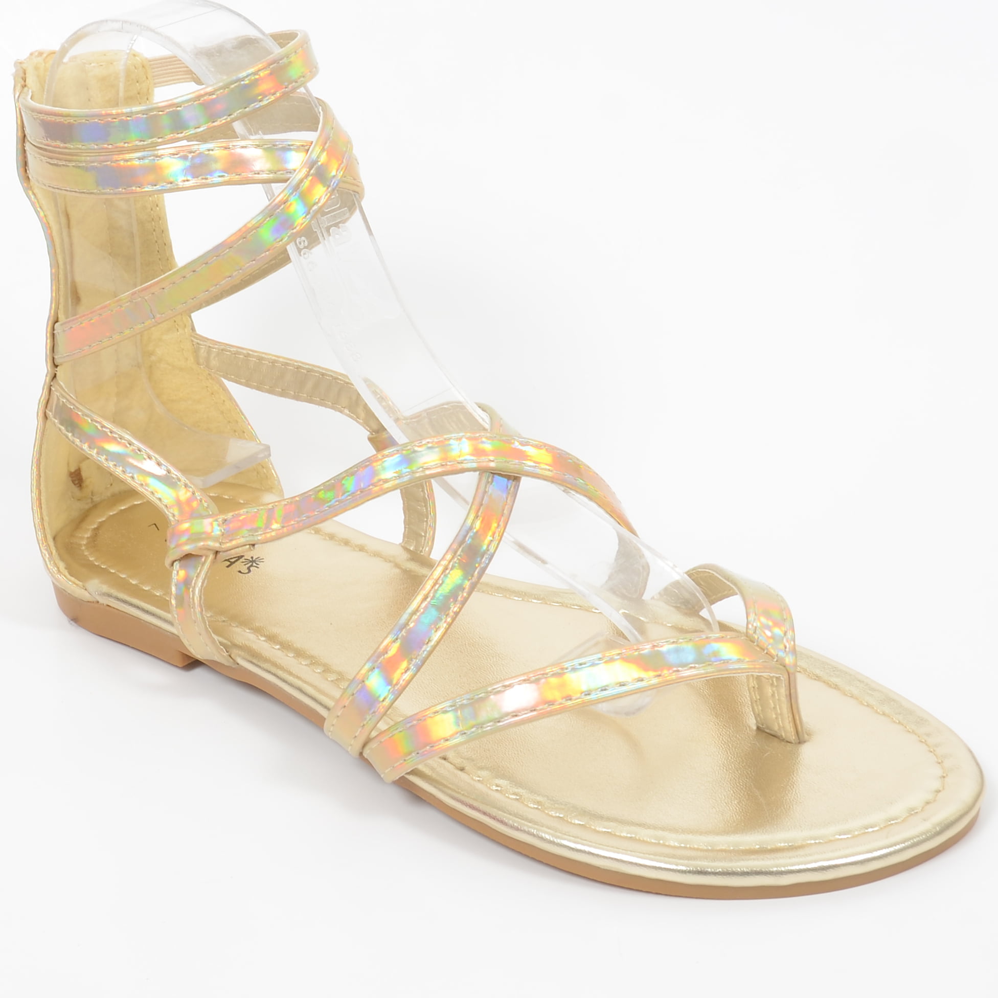 New Womens Metallic Thong Flip Flops Flat Sandals  Slip On Shoe Silver Gold 