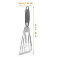thumbnail image 3 of GOOHOCHY Espátula de metal para pescado Espátula ranurada de acero inoxidable Espátula para carne para voltear queso a la parrilla, 3 of 7