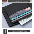 thumbnail image 2 of Kukoosong Wallets for Men Wallet Short Vertical Ultra-Thin Wallet Bank Card Card Package Small Purse Brown One Size, 2 of 7