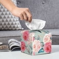 thumbnail image 6 of Picia Roses and Butterflies Pattern Tissue Box Cover,PVC Leather Square Holder,Tissue Box Holder with Magnetic Bottom,Facial Paper Organizer Dispenser-5.2"X5.2"X5.2", 6 of 8