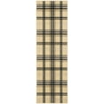 thumbnail image 3 of Nourison Grafix Modern Plaid Cream/Black 2'3" x 7'6" Area Rug, (8' Runner), 3 of 7