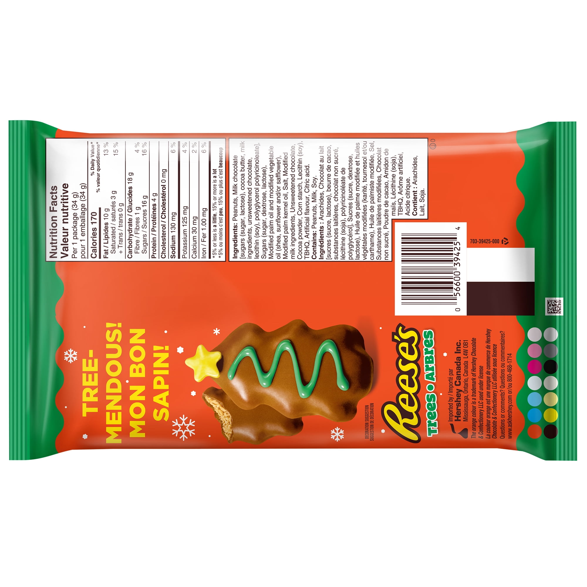 REESE'S  Peanut Butter Candy Tree 6 Pack 204g, 204g