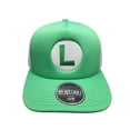 thumbnail image 1 of Super Mario Bros. Luigi Green Mesh Back Foam Trucker Snapback, 1 of 3