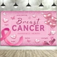 thumbnail image 2 of Breast Cancer Awareness Beautiful Backdrop Pink Ribbon October Breast Cancer Month Photography Background for Women Hope Faith Strength Courage Awareness Party Decorations Photo Booth Props, 2 of 8