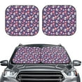 thumbnail image 2 of Gukieu white Skull Flower Print Car Windshield Sun Visor, Foldable Anti-UV Car Sun Visor Suitable for Vans, Trucks Car Accessories-Large, 2 of 6
