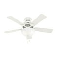 thumbnail image 3 of Hunter - Swanson Indoor Ceiling Fan With Light, 44-inch, Fresh White, Traditional-style, 4-speed, Energy Star, 52778, for Living Rooms, Bedrooms, 3 of 16