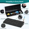 thumbnail image 6 of DOLLAR BOSS Deskboard Desk White Board with Computer Keyboard Stand,Desktop Glass Whiteboard with Storage, Black Dry Erase Board Weekly Calendar for Home Office Desk Organizers with Accessories, 6 of 7