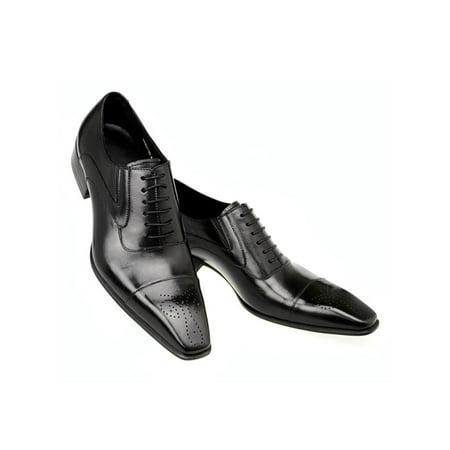 

Eloshman Mens Dress Shoes Lace Up Brogues Business Oxford Shoe Driving Non Slip Wingtips Flats Lightweight Loafers Black 8