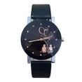 thumbnail image 2 of hengsof Minimalist Spire Glass Watch, Stylish Couple Matching Quartz Timepiece, Casual Dress Belt Strap Wristwatch for Everyday Use, Modern Analog Design, 2 of 2