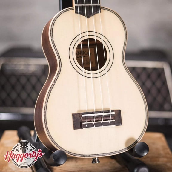 Lanikai SPST-S Solid Spruce Top Soprano Ukulele with Padded Gig Bag