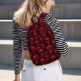 thumbnail image 7 of Balery Red Skulls Vintage Canvas Backpack for Men and Women - Large Capacity, Durable Travel Laptop Bag for School, Work, Hiking, and Outdoor Activities, 7 of 7