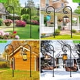 thumbnail image 6 of 2 Pack 48 Inch Shepherds Hooks for Outdoor, Heavy Duty Bird Feeder Pole with 5 Prong Base, Adjustable Shepherds Hook for Hummingbird Feeder, Lanterns, Plants, Wedding Decor, 6 of 10