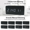 thumbnail image 4 of Wooden Digital Alarm Clock with 3 Adjustable Brightness and LED Display for Time, Date, Temperature, and Sound Control, Suitable for Bedroom, Nightstand, and Office, 4 of 8