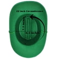 thumbnail image 2 of Sombrero vaquero de fieltro The Dreidel Company, color verde lima, 56 cm, 2 of 2