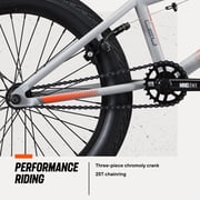 دراجة Mongoose Legion L20 Freestyle BMX، عجلات مقاس 20 بوصة، للأعمار من 8 سنوات فما فوق، رمادي