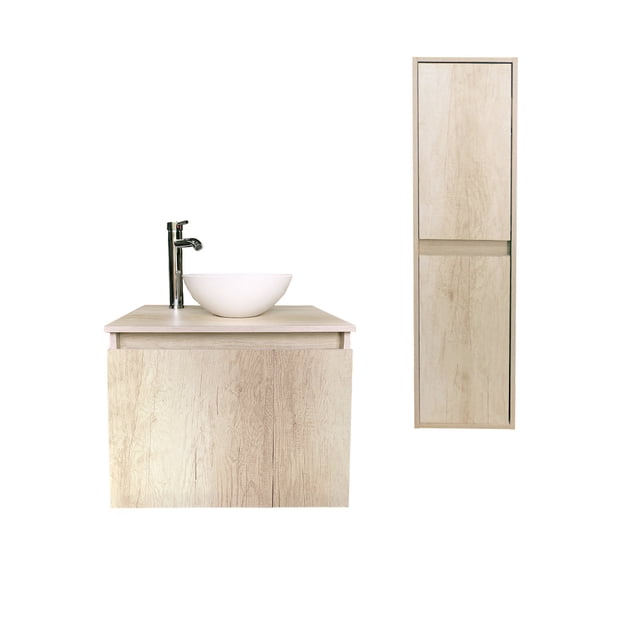 Combo de Gabinete para Baño Ovalin y Monomando + Gabinete Organizador Kitay