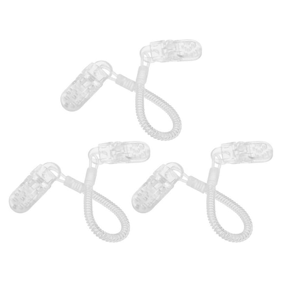 NICEXMAS 3Pcs Hat Tether Clips with Transparent PC Plastic for Windproof and Anti-drop Use During Windy Conditions