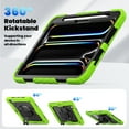 thumbnail image 5 of ELEHOLD Full Body Protective Case for iPad Pro 11 inch 2024,Heavy Duty 3-Layer Protection Case Built-in Screen Protector 360° Rotating Kickstand Handstrap Shoulder Strap Shockproof Cover,Green, 5 of 8
