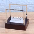 thumbnail image 5 of Light up Cradle Fun Steel Balance Balls Pendulum Home Office Bumper Ball Pool Balls Decoration Gift without Battery(Red Base, M), 5 of 5