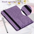 thumbnail image 5 of SaniMore Wallet Case for Amazon Fire Max 11 11.0" 2023, PU Leather Case Embossed Tree Shockproof TPU Shell Card Slots Pen Holder Hand Rope Anti-slip Strip Kickstand Case, Purple, 5 of 9