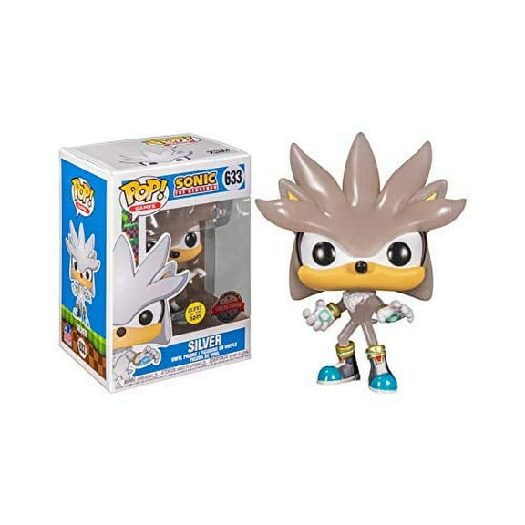 Funko POP! Games Sonic The Hedgehog - Silver [Glows in The Dark] 30th Anniversary Exclusive